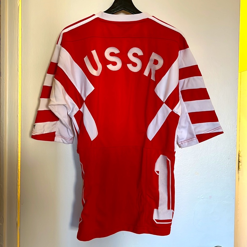 ADIDAS ORIGINAL VINTAGE USSR FOOTBALL SOCCER JERSEY SHIRT